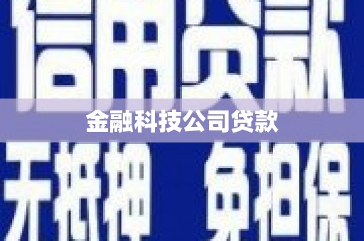 晋宁金融科技公司贷款