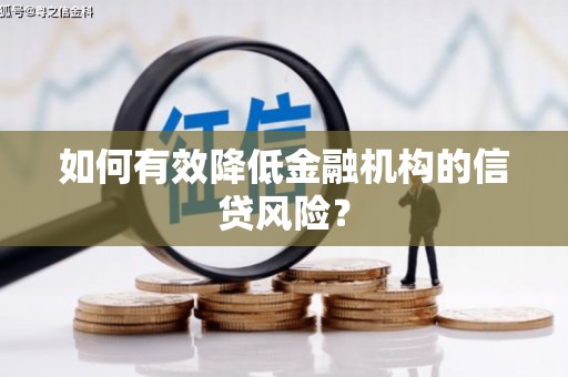 晋宁如何有效降低金融机构的信贷风险？