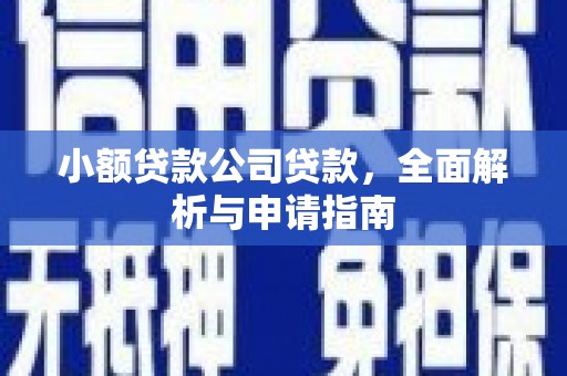 晋宁小额贷款公司贷款，全面解析与申请指南