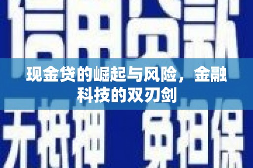 晋宁现金贷的崛起与风险，金融科技的双刃剑