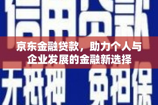 晋宁京东金融贷款，助力个人与企业发展的金融新选择