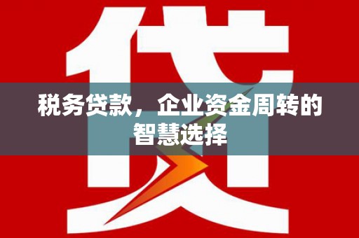 晋宁税务贷款，企业资金周转的智慧选择