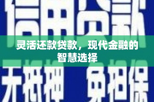 晋宁灵活还款贷款，现代金融的智慧选择