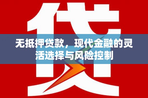 晋宁无抵押贷款，现代金融的灵活选择与风险控制