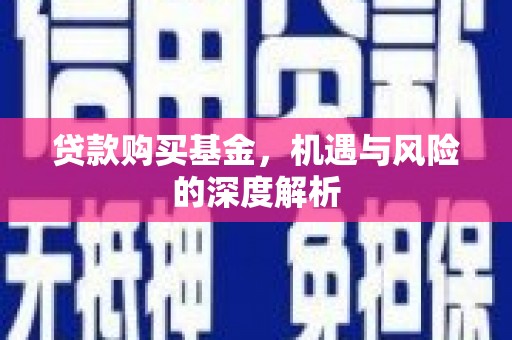 晋宁贷款购买基金，机遇与风险的深度解析
