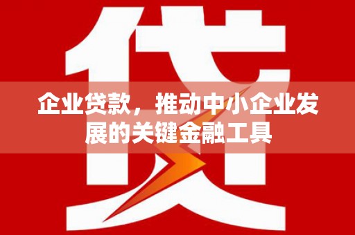 晋宁企业贷款，推动中小企业发展的关键金融工具