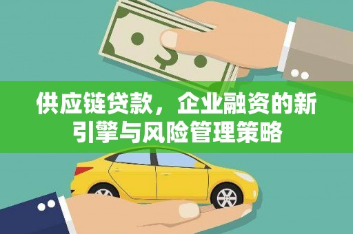 晋宁供应链贷款，企业融资的新引擎与风险管理策略