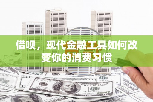 晋宁借呗，现代金融工具如何改变你的消费习惯