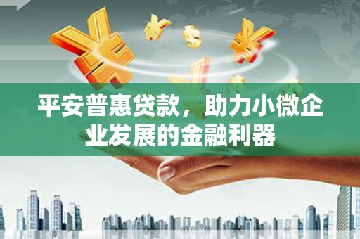 晋宁平安普惠贷款，助力小微企业发展的金融利器