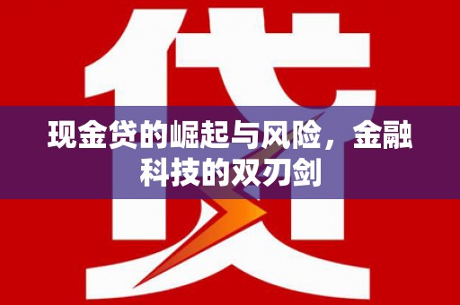 晋宁现金贷的崛起与风险，金融科技的双刃剑