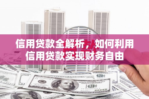 晋宁信用贷款全解析，如何利用信用贷款实现财务自由