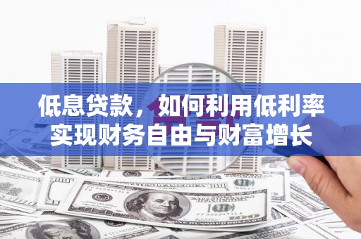 晋宁低息贷款，如何利用低利率实现财务自由与财富增长
